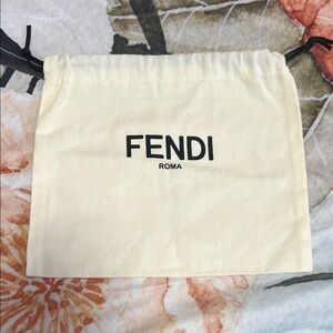Fendi Ivory Drawstring Bag